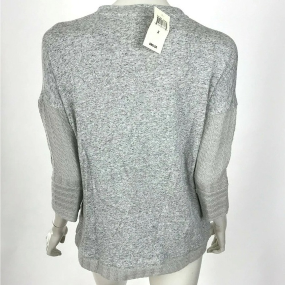 Lucky Brand Woven Mixed Pullover Cotton Linen Blend Women Small NWT $90 - Picture 3 of 7